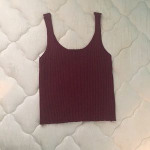 Burgundy Crop Top